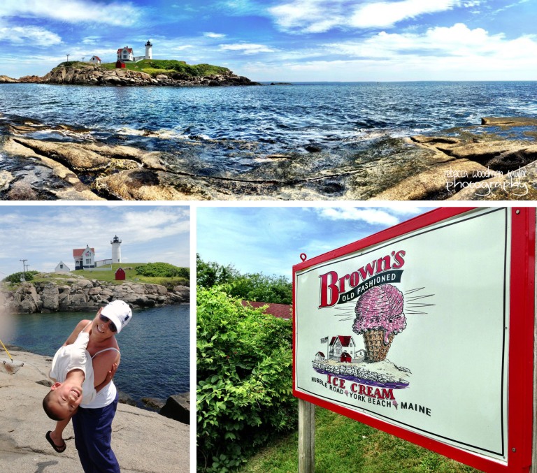 Three of my favorite things in one day: hanging with my nephew Henry, Ice Cream at Brown's and visiting Nubble Light.